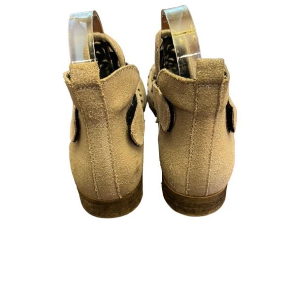 Musse & Cloud Caila Women's Taupe Metallic Leather Ankle Booties Size 7 - Picture 5 of 9